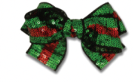 Stripe Sequins Green Multi Hair Clip